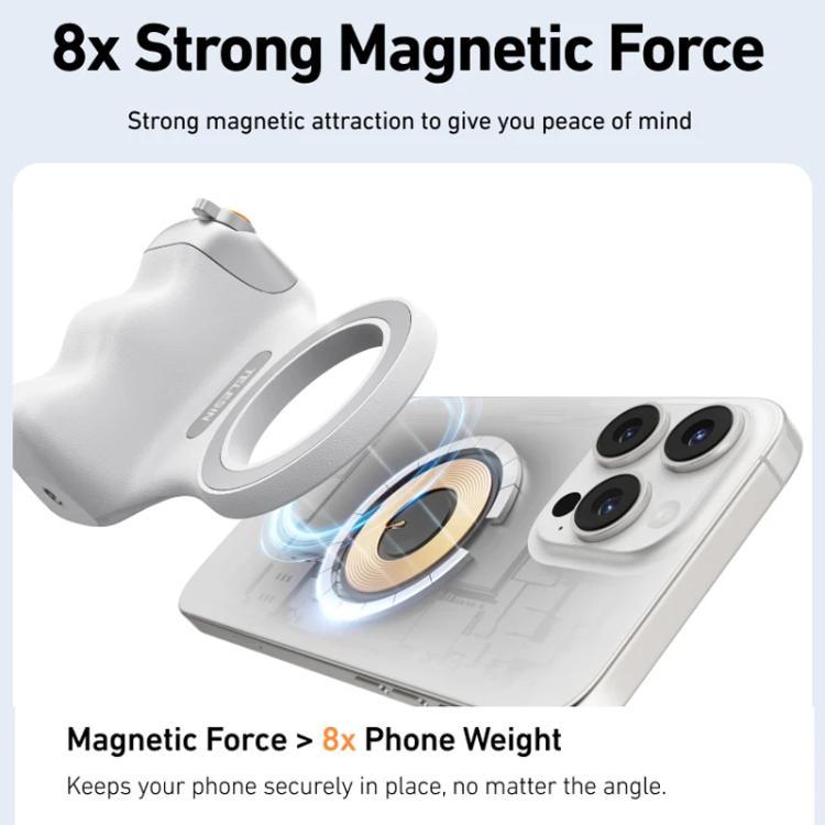 TELESIN Supporto magnetico per telefono, impugnatura per fotografia, telecomando assistente, White Camera Grip+Silver Fill Light, White Camera Grip+Tripod+Silver Fill Light, White Camera Grip+White Fill Light, White Camera Grip+Tripod+White Fill Light ...