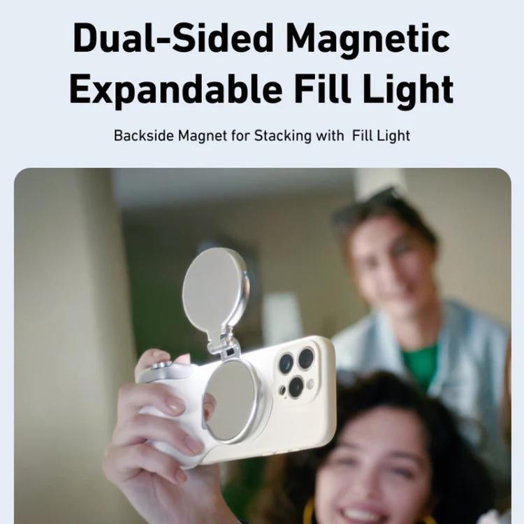 TELESIN Supporto magnetico per telefono, impugnatura per fotografia, telecomando assistente, White Camera Grip+Silver Fill Light, White Camera Grip+Tripod+Silver Fill Light, White Camera Grip+White Fill Light, White Camera Grip+Tripod+White Fill Light ...
