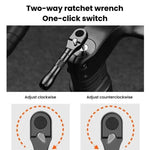 ENLEE EN59 Set di 19 chiavi a cricchetto per bicicletta, kit di attrezzi multifunzione portatile per la riparazione di biciclette., EN59 19pcs