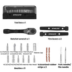 ENLEE EN59 Set di 19 chiavi a cricchetto per bicicletta, kit di attrezzi multifunzione portatile per la riparazione di biciclette., EN59 19pcs
