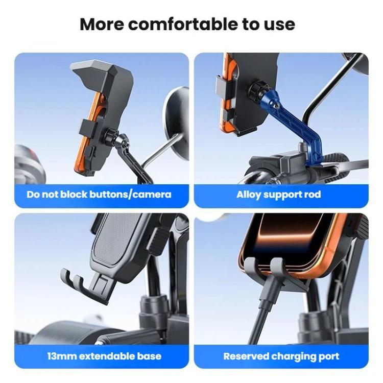 Supporto universale per telefono da specchietto retrovisore per moto e biciclette