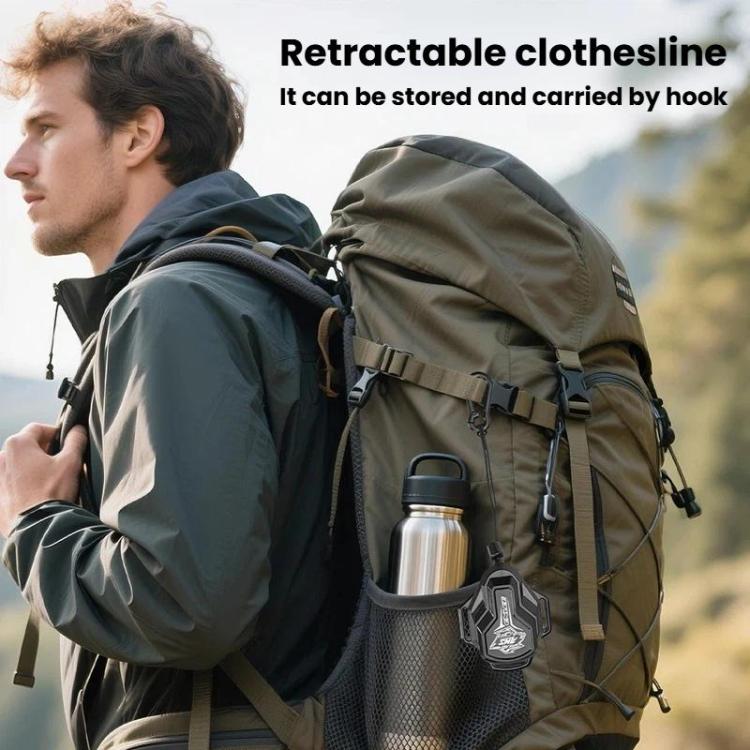 ENLEE YY-E1 Stendibiancheria portatile retrattile da 9 m per esterni, multifunzionale, per campeggio e per appendere i vestiti