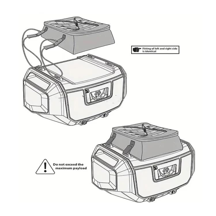 Borsa da tetto impermeabile per moto BMW R 1300 GS, bauletto da turismo.