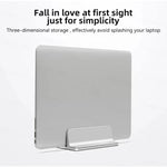 Aluminum Alloy Adjustable Laptop Vertical Stand Space-Saving Desk Organizer