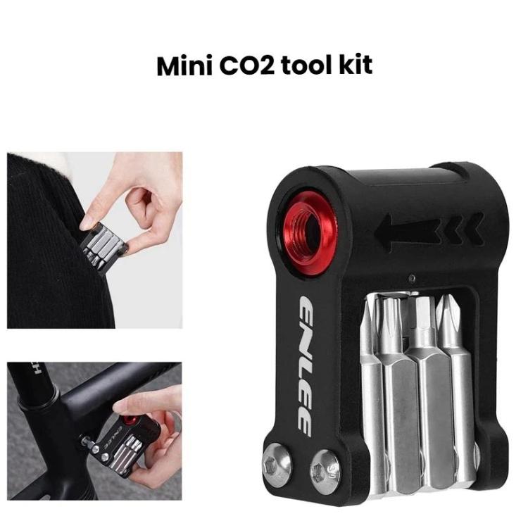 ENLEE EN55 Testina per gonfiatore CO2 per bicicletta, strumento di riparazione portatile