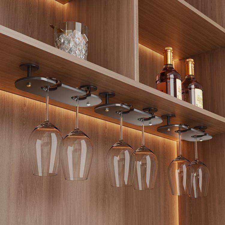Porta bicchieri da vino da appendere sotto il pensile, per calici e bicchieri da champagne., 2pcs /Pack 2-cup, 3pcs /Pack 2-cup, 1pc 3-cup, 2pcs 3-cup, 3pcs 3-cup, 1pc 4-cup, 2pcs 4-cup, 3pcs 4-cup