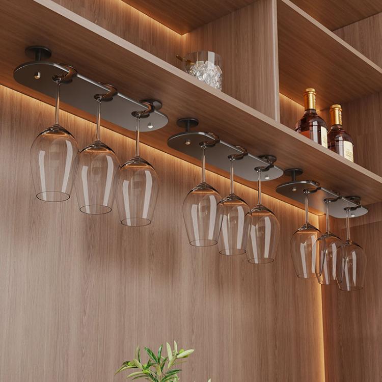 Porta bicchieri da vino da appendere sotto il pensile, per calici e bicchieri da champagne., 2pcs /Pack 2-cup, 3pcs /Pack 2-cup, 1pc 3-cup, 2pcs 3-cup, 3pcs 3-cup, 1pc 4-cup, 2pcs 4-cup, 3pcs 4-cup