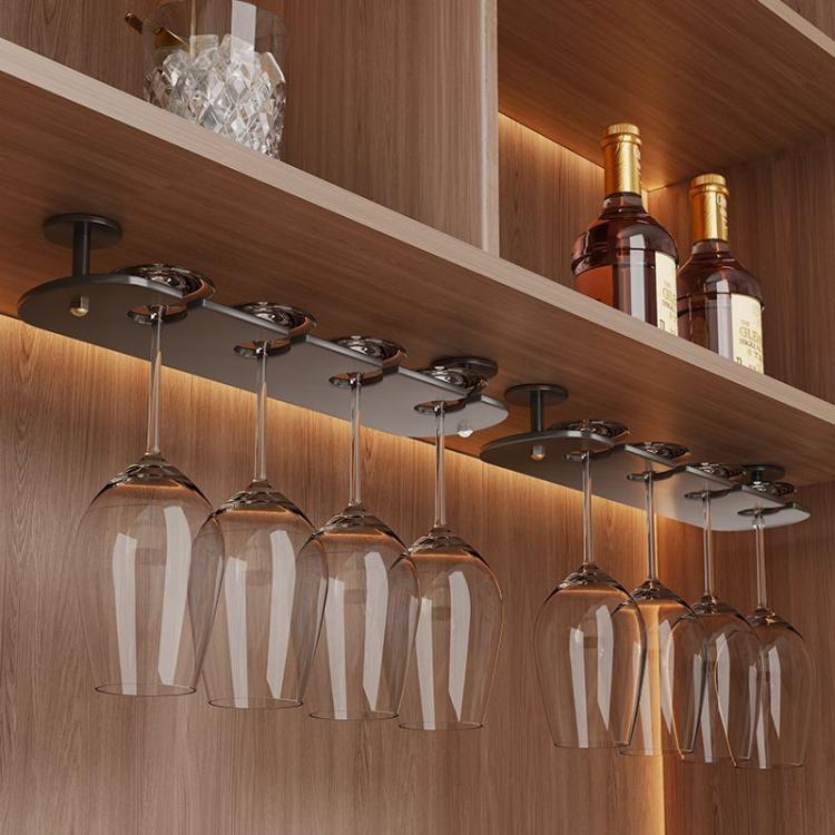 Porta bicchieri da vino da appendere sotto il pensile, per calici e bicchieri da champagne., 2pcs /Pack 2-cup, 3pcs /Pack 2-cup, 1pc 3-cup, 2pcs 3-cup, 3pcs 3-cup, 1pc 4-cup, 2pcs 4-cup, 3pcs 4-cup