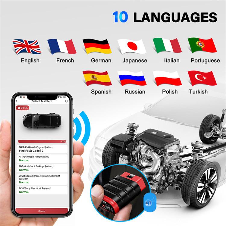 Strumento di diagnostica completo del sistema OBD2 Manutenzione olio Ripristino freno di stazionamento elettronico, THINKSAFE