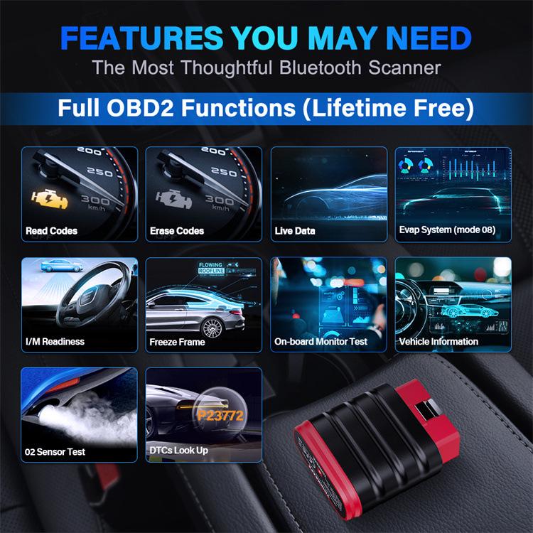 Strumento di diagnostica completo del sistema OBD2 Manutenzione olio Ripristino freno di stazionamento elettronico, THINKSAFE