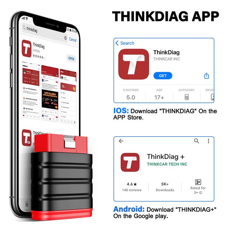 Strumento di diagnostica completo del sistema OBD2 Manutenzione olio Ripristino freno di stazionamento elettronico, THINKSAFE