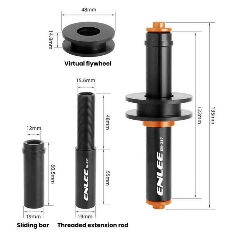 ENLEE EN-237 Tendicatena universale per bicicletta, per perno passante e a sgancio rapido, EN-237