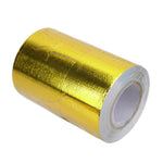 Nastro isolante termico in lamina di alluminio per collettore di aspirazione del turbocompressore del motore automobilistico, 5x1000cm Gold, 5x1000cm Silver, 10x500cm Gold, 10x500cm Silver, 10x1000cm Gold, 10x1000cm Silver