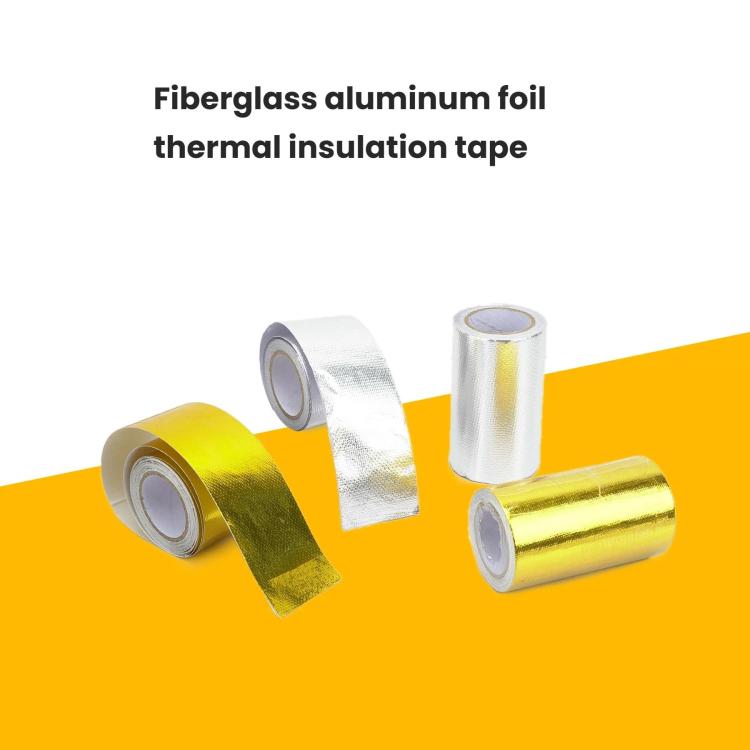 Nastro isolante termico in lamina di alluminio per collettore di aspirazione del turbocompressore del motore automobilistico, 5x1000cm Gold, 5x1000cm Silver, 10x500cm Gold, 10x500cm Silver, 10x1000cm Gold, 10x1000cm Silver