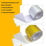 Nastro isolante termico in lamina di alluminio per collettore di aspirazione del turbocompressore del motore automobilistico, 5x1000cm Gold, 5x1000cm Silver, 10x500cm Gold, 10x500cm Silver, 10x1000cm Gold, 10x1000cm Silver