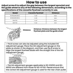 Piastra di regolazione del deragliatore posteriore per bicicletta ENLEE E-GJ001, calibro di regolazione GG, A, B