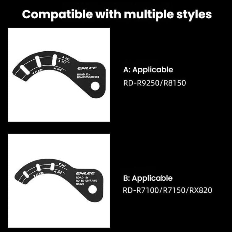 Piastra di regolazione del deragliatore posteriore per bicicletta ENLEE E-GJ001, calibro di regolazione GG, A, B