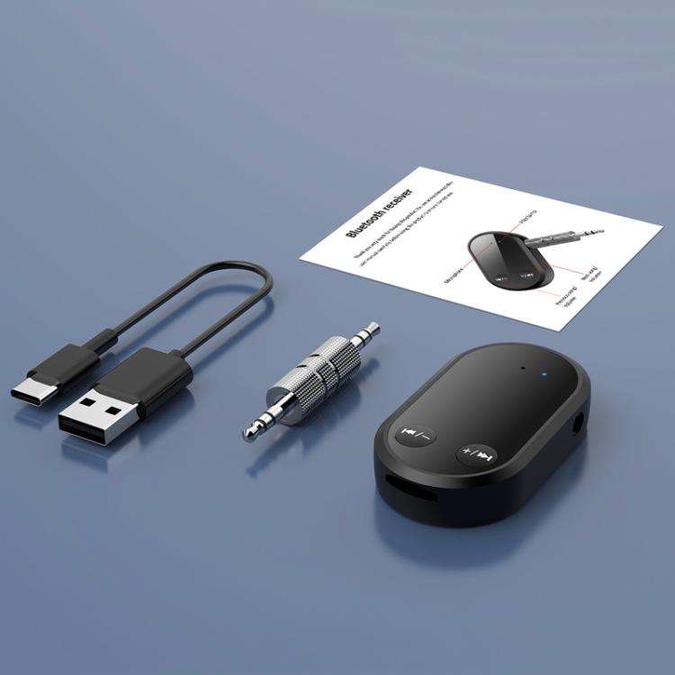 Ricevitore stereo Bluetooth 5.3, adattatore wireless vivavoce, adattatore audio AUX da 3,5 mm, BC03