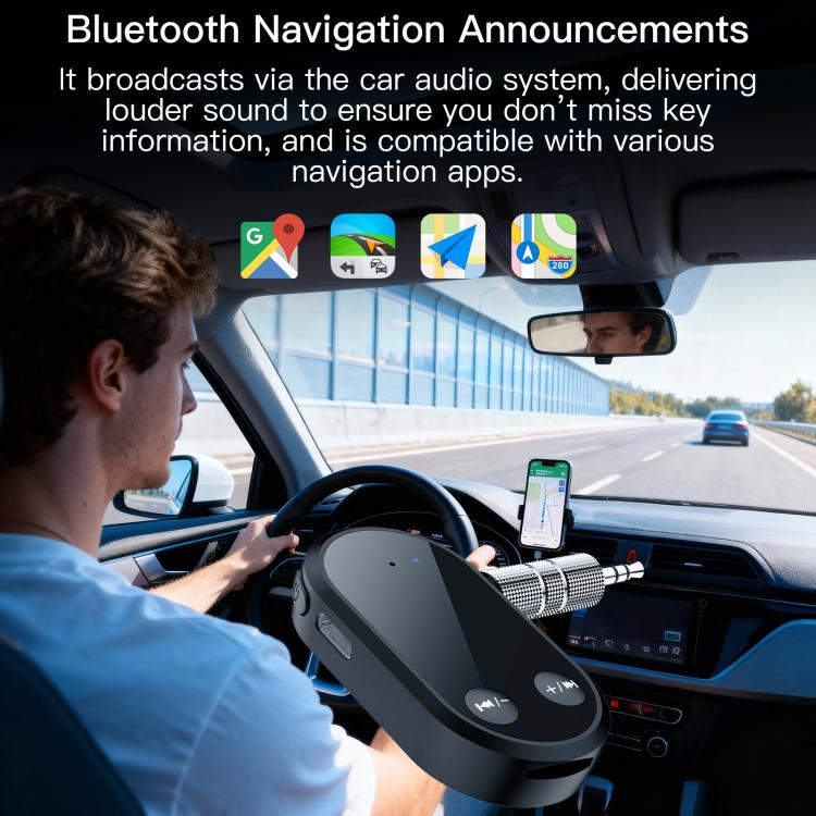 Ricevitore stereo Bluetooth 5.3, adattatore wireless vivavoce, adattatore audio AUX da 3,5 mm, BC03