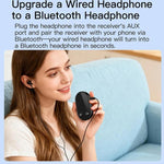 Ricevitore stereo Bluetooth 5.3, adattatore wireless vivavoce, adattatore audio AUX da 3,5 mm, BC03