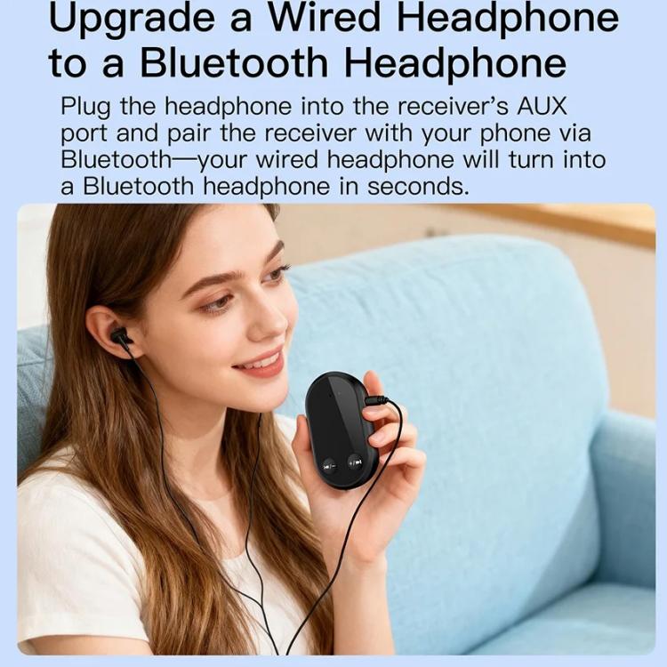 Ricevitore stereo Bluetooth 5.3, adattatore wireless vivavoce, adattatore audio AUX da 3,5 mm, BC03
