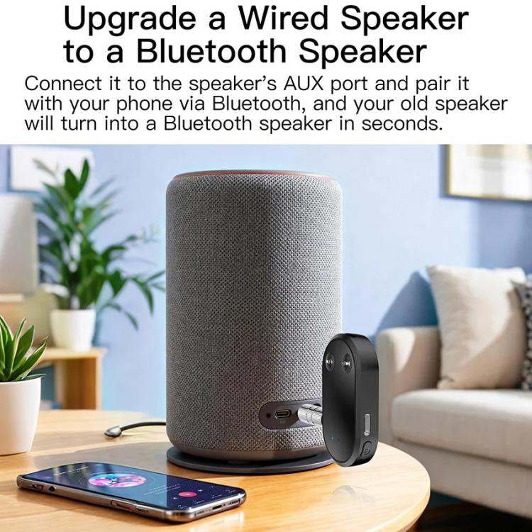 Ricevitore stereo Bluetooth 5.3, adattatore wireless vivavoce, adattatore audio AUX da 3,5 mm, BC03