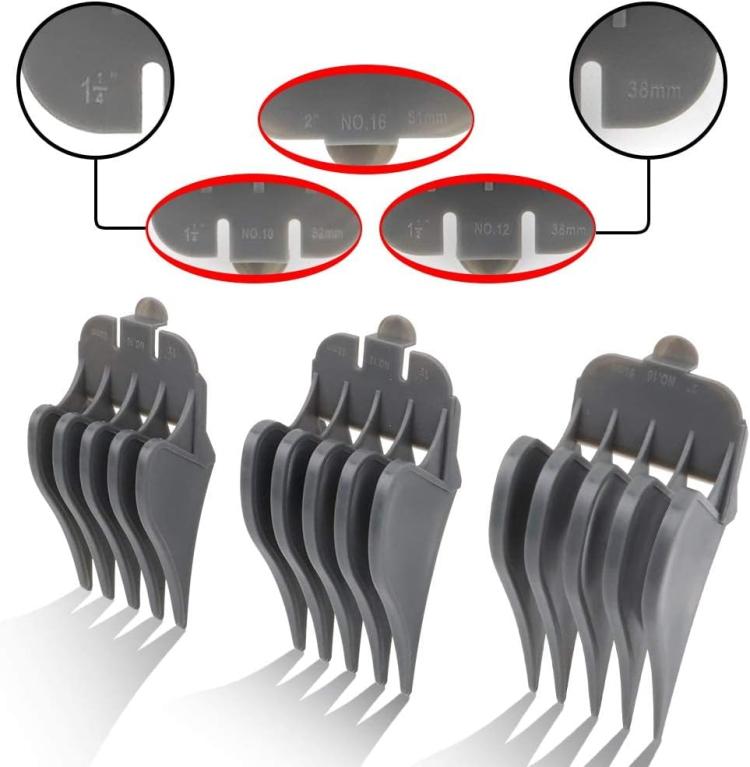 Kit di pettini guida 3 in 1 compatibile con i tagliacapelli Wahl 8148, 1919, 8504, 8594