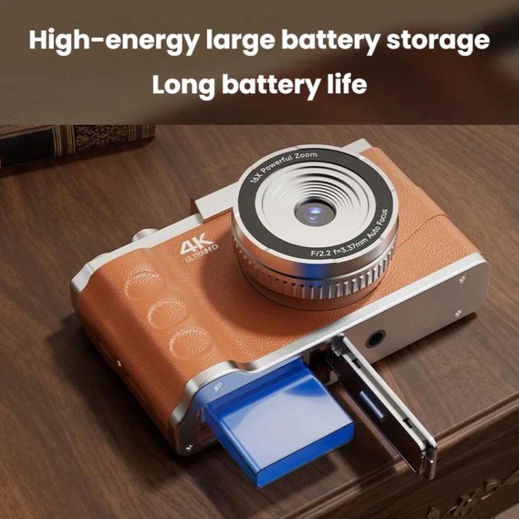 M11 Fotocamera digitale compatta 4K retrò HD da 3 pollici per studenti con sensore CCD