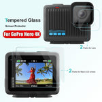 Pellicola protettiva in vetro temperato antigraffio per GoPro HERO 4K 2024., 2 Sets