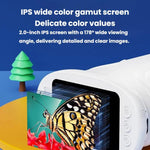 Microscopio digitale portatile IPS da 2 pollici per bambini con messa a fuoco manuale e luce