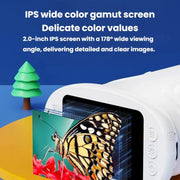Microscopio digitale portatile IPS da 2 pollici per bambini con messa a fuoco manuale e luce