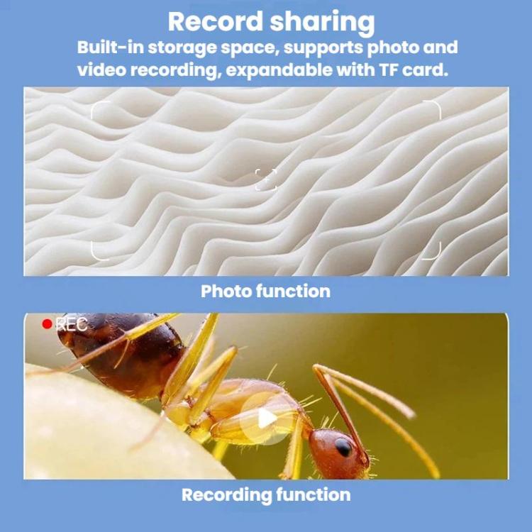 Microscopio digitale portatile IPS da 2 pollici per bambini con messa a fuoco manuale e luce