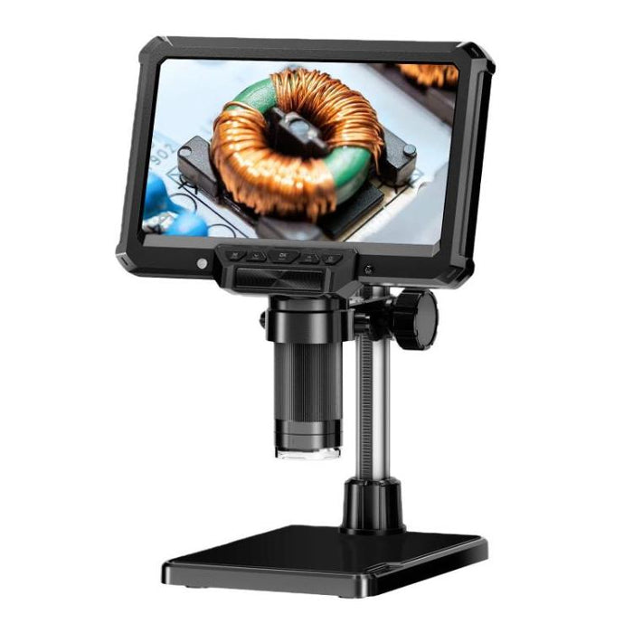 Microscopio industriale digitale MK7 con display HD ruotabile da 7 pollici, strumento di riparazione e ispezione., Without Light, With Light