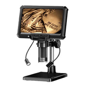 Microscopio industriale digitale MK7 con display HD ruotabile da 7 pollici, strumento di riparazione e ispezione., Without Light, With Light
