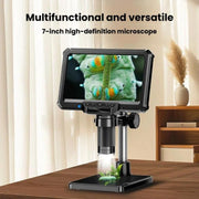 Microscopio industriale digitale MK7 con display HD ruotabile da 7 pollici, strumento di riparazione e ispezione., Without Light, With Light