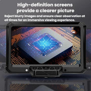 Microscopio industriale digitale MK7 con display HD ruotabile da 7 pollici, strumento di riparazione e ispezione., Without Light, With Light