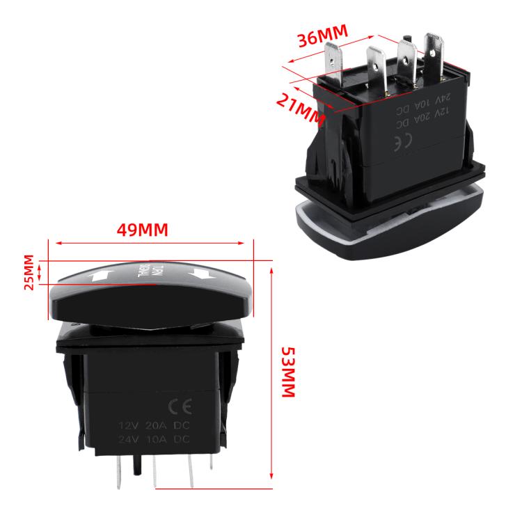 Kit relè indicatori di direzione a LED per ATV, 8 LED Lights+Square Horn, 4 LED Lights+Square Horn, 6 LED Lights+1 Switch