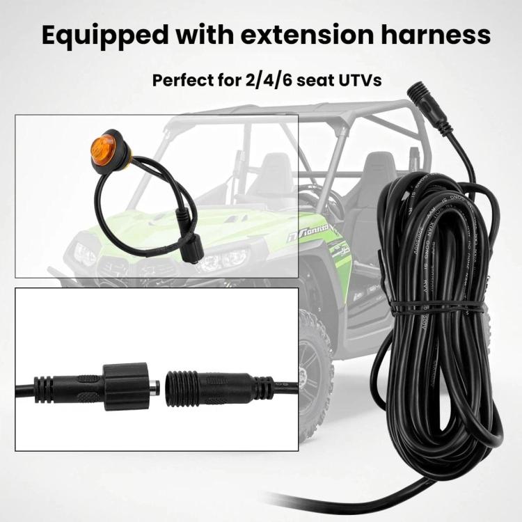 Kit relè indicatori di direzione a LED per ATV, 8 LED Lights+Square Horn, 4 LED Lights+Square Horn, 6 LED Lights+1 Switch
