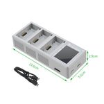 Hub di ricarica LCD a 3 alloggiamenti da 100 W YX per DJI Mini 5 Pro/4/3 con schermo a colori e stazione di ricarica rapida