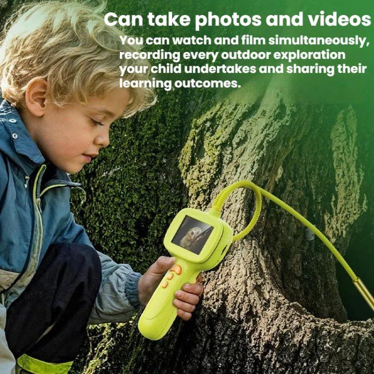 Endoscopio portatile impermeabile IP67 con schermo da 2,4 pollici e lente d'ingrandimento per studenti, ideale per l'esplorazione della natura., G21