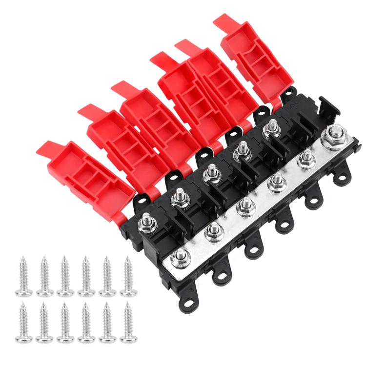 Portafusibili a forcella multi-uscita per modifiche automobilistiche da 200 A, 1 Output, 1 Input 1 Output, 1 Input 2 Outputs, 1 Input 3 Outputs, 1 Input 4 Outputs, 1 Input 5 Outputs, 1 Input 6 Outputs