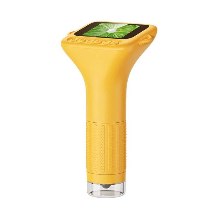 Microscopio H375 da 2 pollici con schermo IPS, messa a fuoco manuale, ricaricabile, per bambini, con luce integrata.