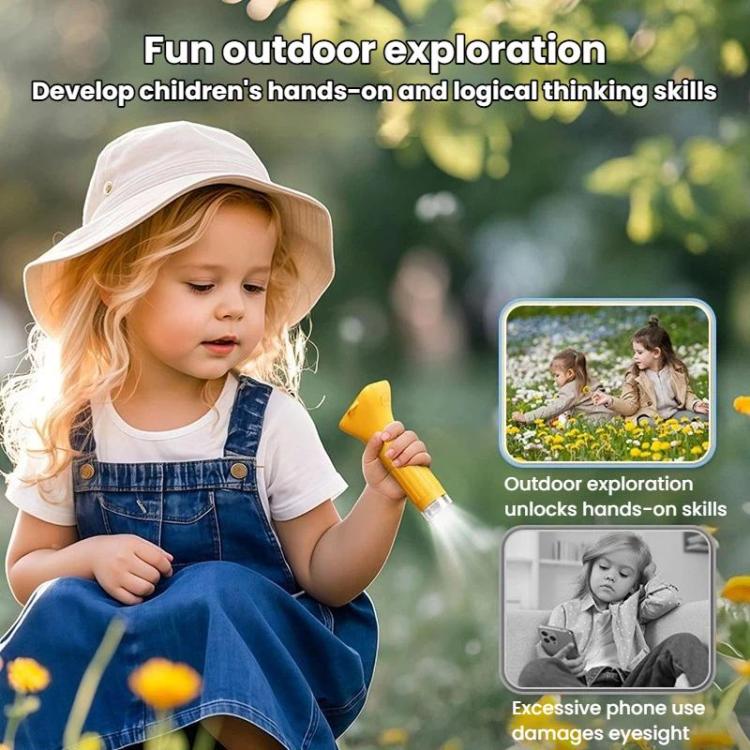 Microscopio H375 da 2 pollici con schermo IPS, messa a fuoco manuale, ricaricabile, per bambini, con luce integrata.