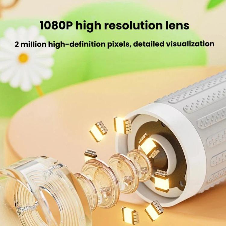 Microscopio H375 da 2 pollici con schermo IPS, messa a fuoco manuale, ricaricabile, per bambini, con luce integrata.