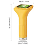 Microscopio H375 da 2 pollici con schermo IPS, messa a fuoco manuale, ricaricabile, per bambini, con luce integrata.