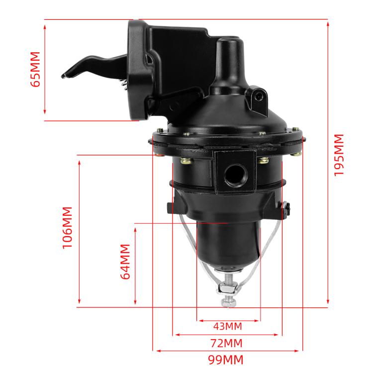Pompa carburante meccanica per motore auto, intercambiabile con Mercruiser 42725A3, CP-5529