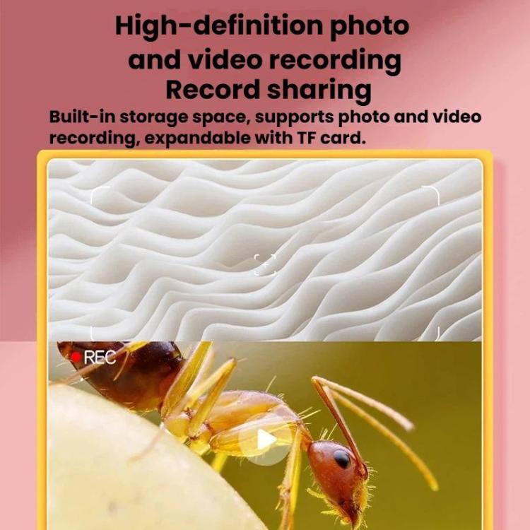 Microscopio digitale portatile H385 con schermo IPS da 3 pollici, messa a fuoco manuale e luce, ideale per bambini.