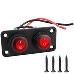 Interruttore a pannello marino rotondo impermeabile con luce LED, 1 Button Red, 2 Button Red, 3 Button Red, 4 Button Red, 5 Button Red, 6 Button Red, 1 Button Blue, 2 Button Blue, 3 Button Blue, 4 Button Blue, 5 Button Blue, 6 Button Blue, 1 Button Gre...