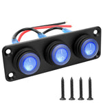 Interruttore a pannello marino rotondo impermeabile con luce LED, 1 Button Red, 2 Button Red, 3 Button Red, 4 Button Red, 5 Button Red, 6 Button Red, 1 Button Blue, 2 Button Blue, 3 Button Blue, 4 Button Blue, 5 Button Blue, 6 Button Blue, 1 Button Gre...