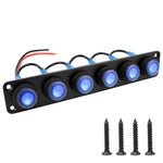 Interruttore a pannello marino rotondo impermeabile con luce LED, 1 Button Red, 2 Button Red, 3 Button Red, 4 Button Red, 5 Button Red, 6 Button Red, 1 Button Blue, 2 Button Blue, 3 Button Blue, 4 Button Blue, 5 Button Blue, 6 Button Blue, 1 Button Gre...